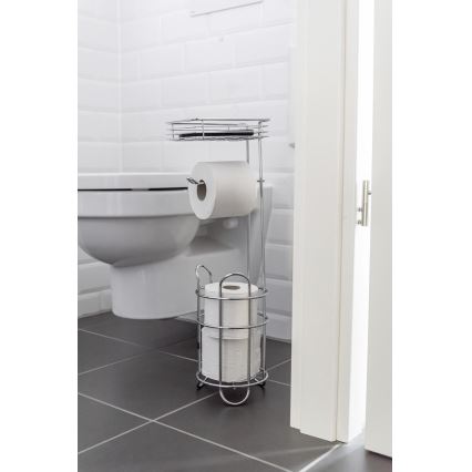 WENKO 24074800 - Toalettpappershållare 16x59 cm polerad krom