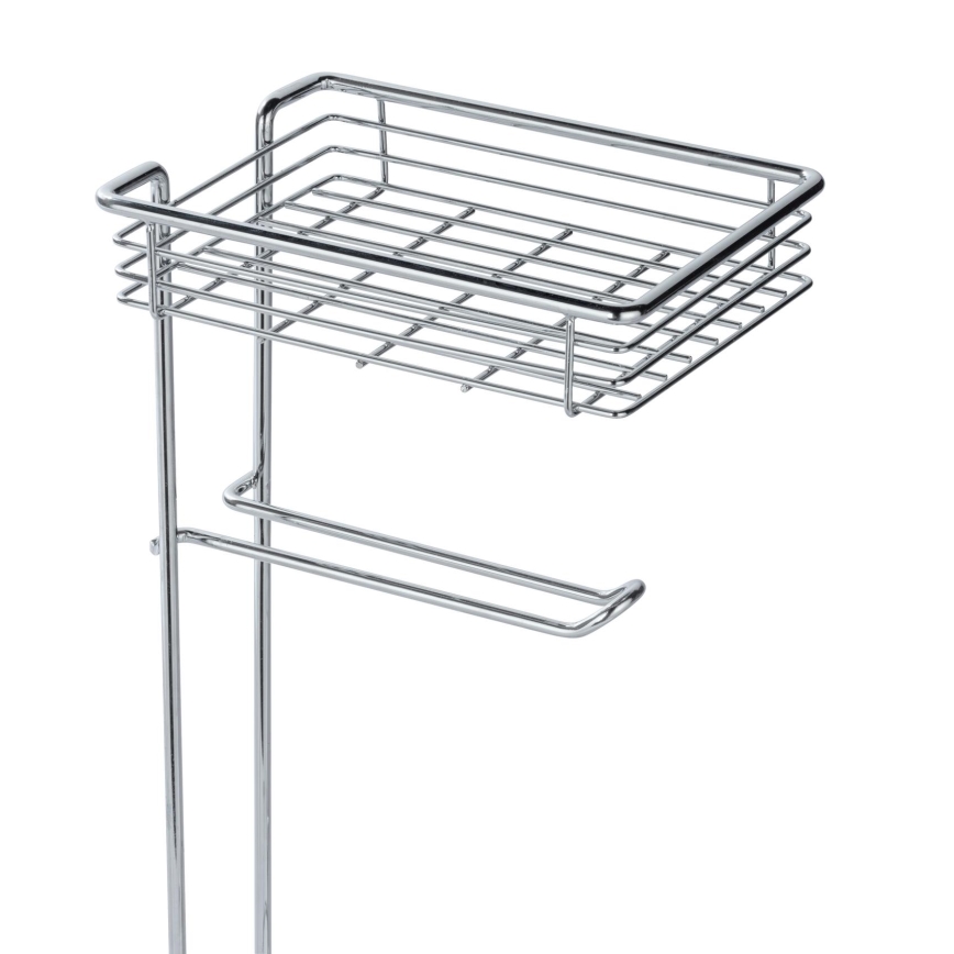 WENKO 24074800 - Toalettpappershållare 16x59 cm polerad krom