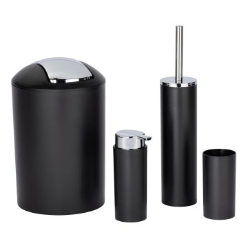 WENKO 24078800 - Set CALVO 6,5x13 cm svart/blank krom