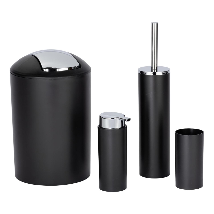WENKO 24078800 - Set CALVO 6,5x13 cm svart/blank krom