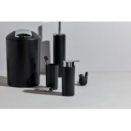 WENKO 24078800 - Set CALVO 6,5x13 cm svart/blank krom