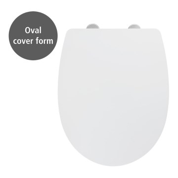 WENKO 24080800-WC toalettsits TAVOLA 36,5x45 cm vit/blank. krom