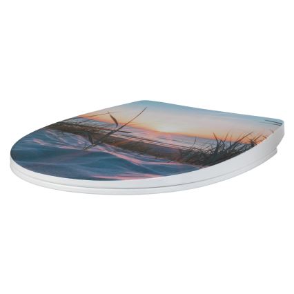 WENKO 24081800-Toalettsits BALTIC 38,8x45 cm flerfärgad/vit