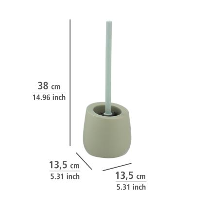 WENKO 24120100 - WC-borste BADI 13,5 x 38 cm, grön