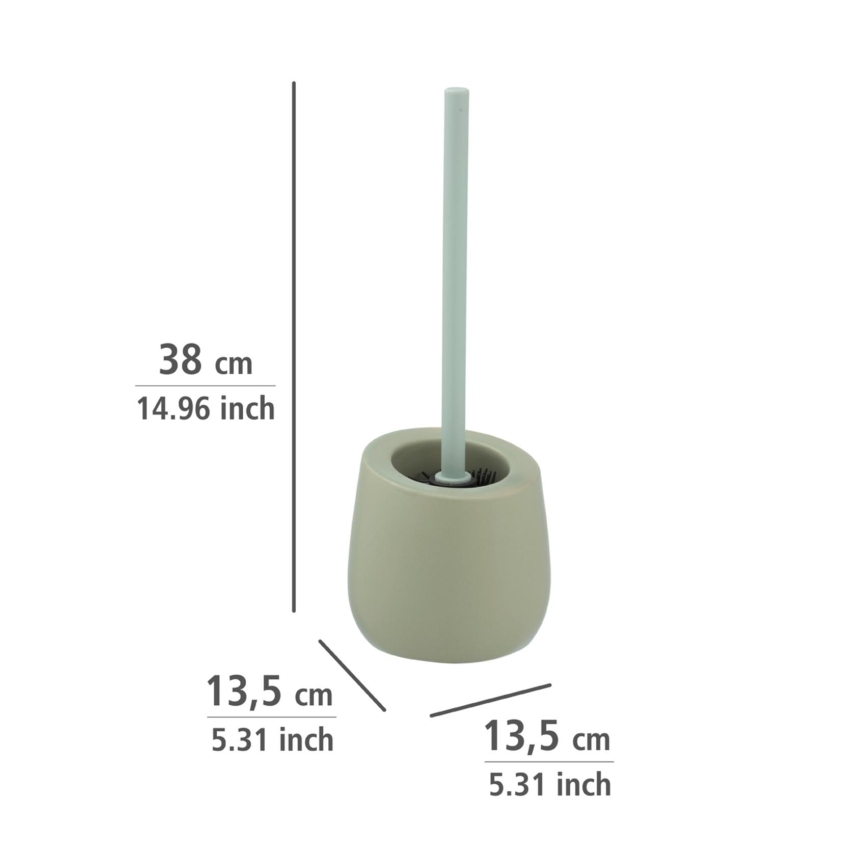 WENKO 24120100 - WC-borste BADI 13,5 x 38 cm, grön