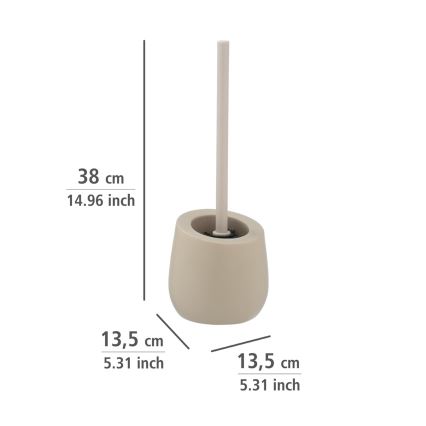 WENKO 24136100 - Toalettborste BADI 13,5x38 cm beige