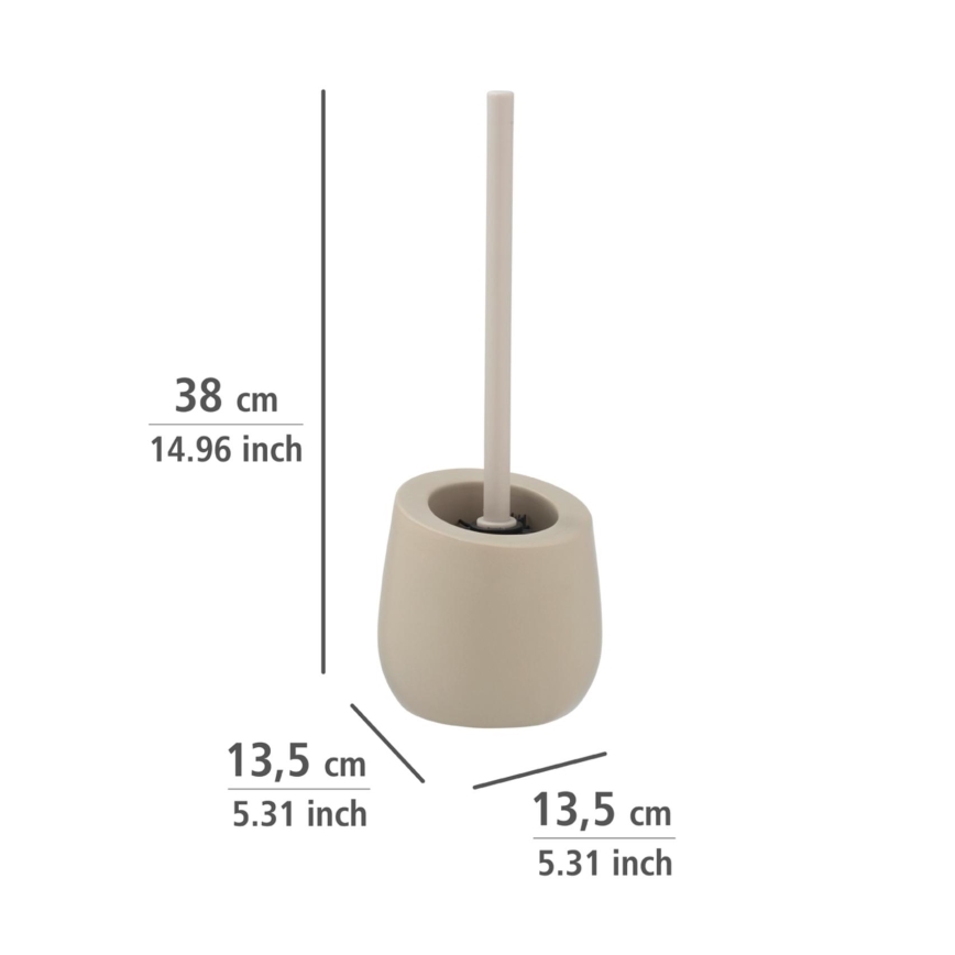 WENKO 24136100 - Toalettborste BADI 13,5x38 cm beige