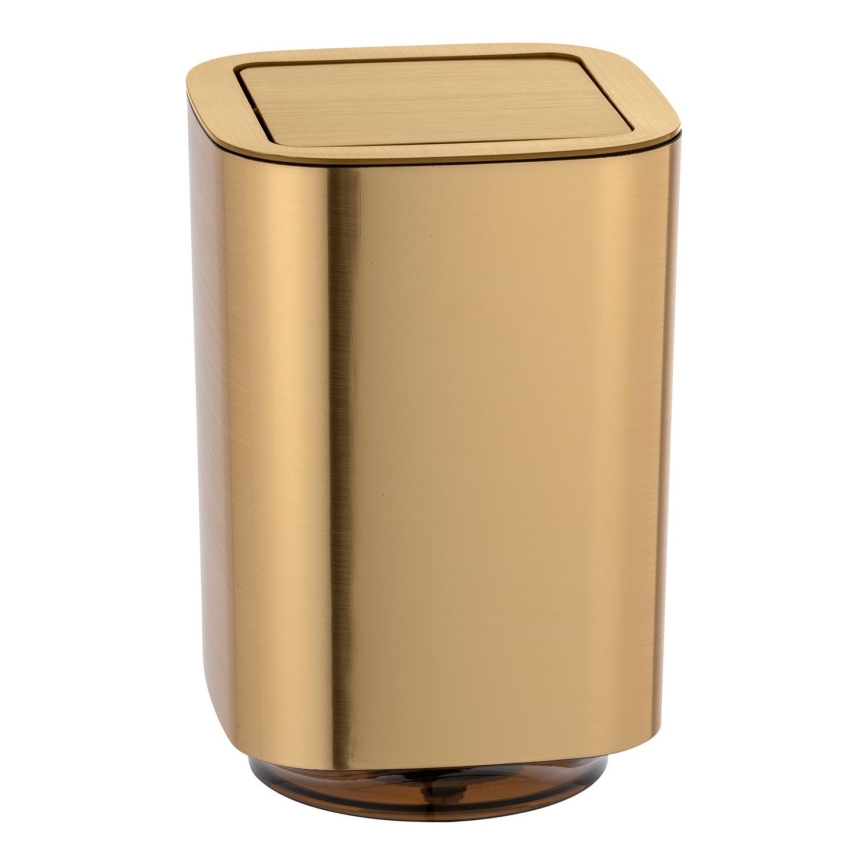 WENKO 24163100 - Papperskorg AURON 17x25,5 cm guld