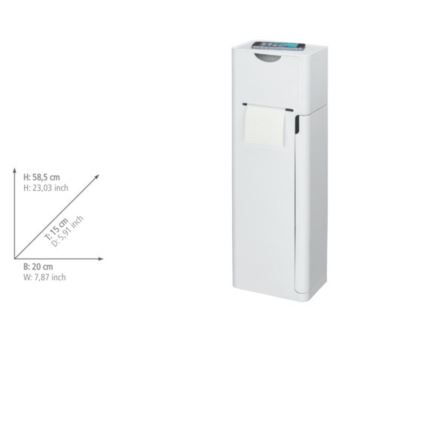 WENKO 24212100 - WC-borste IMON 20x58,5 cm vit