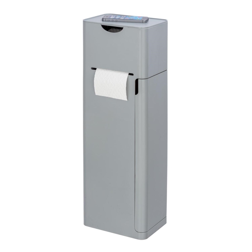 WENKO 24213100 - Toalettborste IMON 20x58,5 cm grå