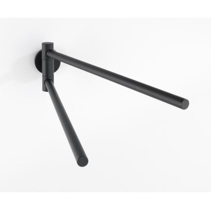 WENKO 24238100-Handdukshållare BOSIO BLACK 5,5x43 cm rostfritt stål/silverfärgad