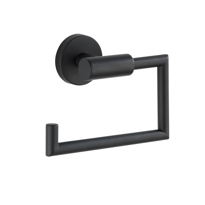 WENKO 24240100-Toalettpappershållare BOSIO BLACK 15 x 10,5 cm rostfritt stål/silver