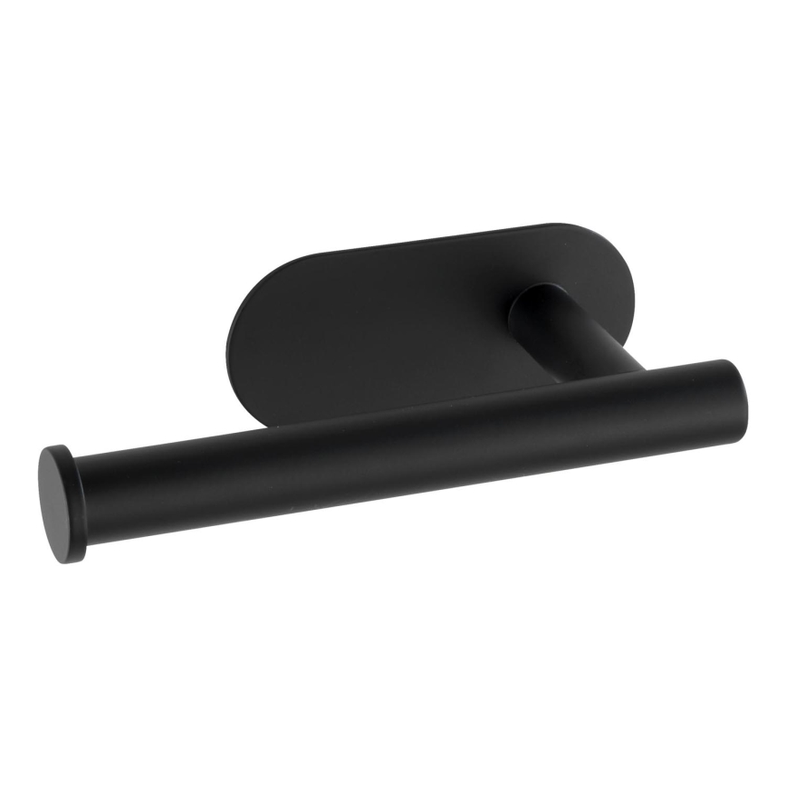 WENKO 24287100-Toalettpappershållare TURBO-LOC OREA BLACK 16x7 cm rostfritt stål/svart