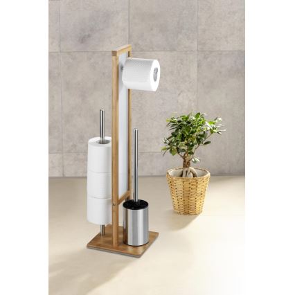 WENKO 24391100 - Toalettborste RIVALTA 18x70 cm brun/vit/svart
