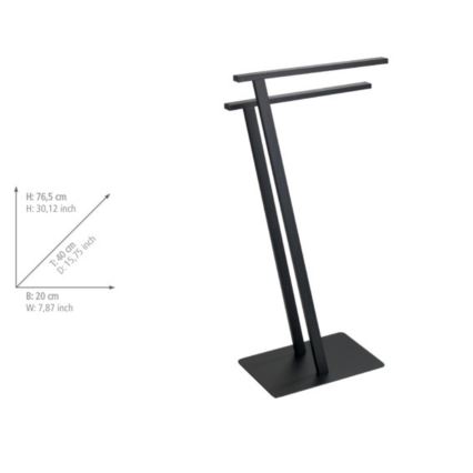 WENKO 24396100 - Handdukställ LIRIO 20x40 cm svart