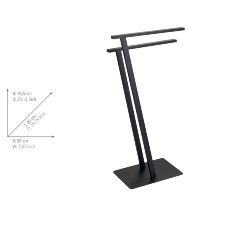 WENKO 24396100 - Handdukställ LIRIO 20x40 cm svart