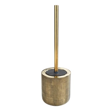 WENKO 24403100 - Toalettborste RIVARA 11,5x40 cm guldfinish