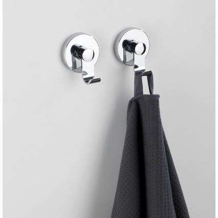 WENKO 24466100-Krok VACUUM-LOC 6x7 cm blank krom