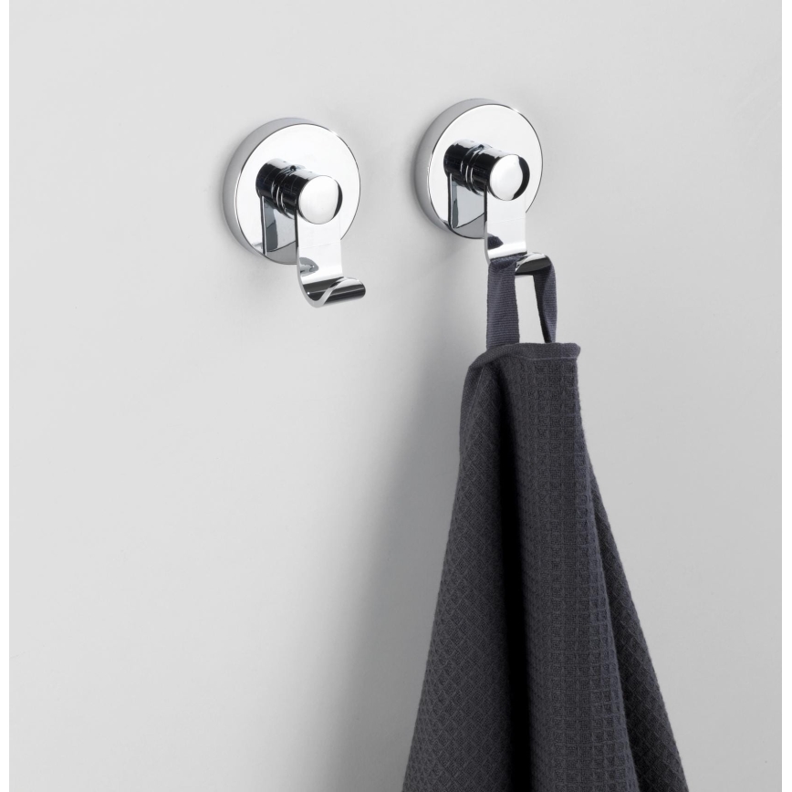 WENKO 24466100-Krok VACUUM-LOC 6x7 cm blank krom