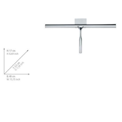 WENKO 24506100 - Fönsterskrapa TERNI 40 x 17 cm blank krom