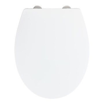 WENKO 24516100-WC toalettsits 300/350 kg, 37x44,5 cm, vit/silver