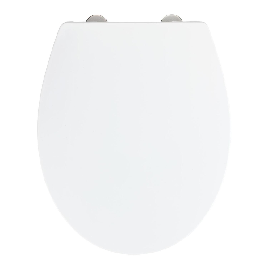 WENKO 24516100-WC toalettsits 300/350 kg, 37x44,5 cm, vit/silver