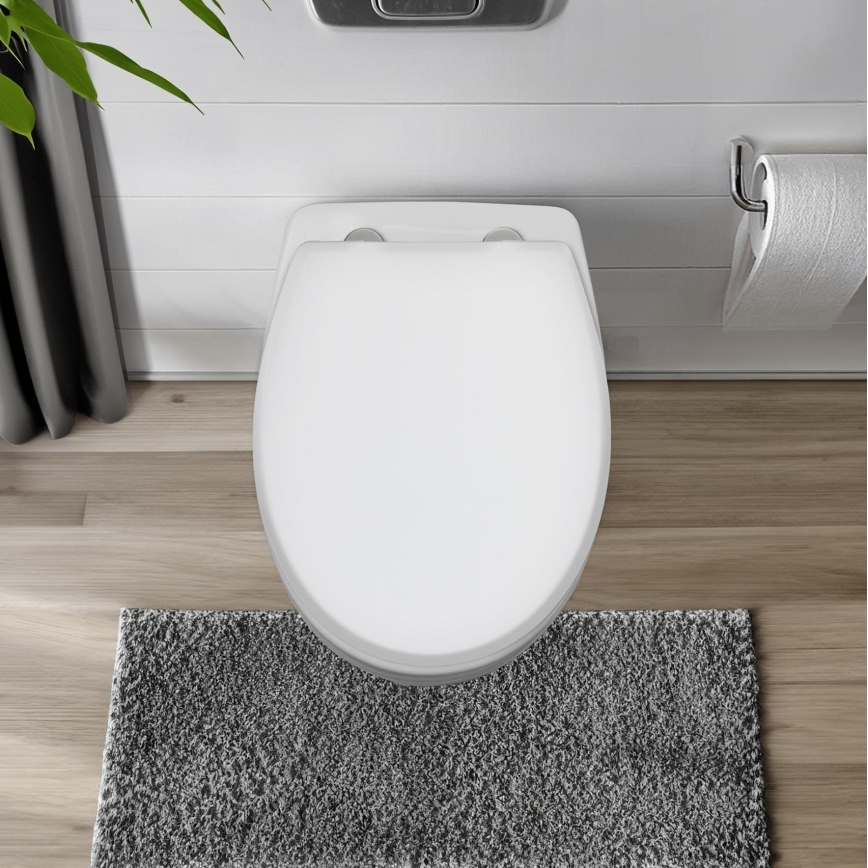 WENKO 24516100-WC toalettsits 300/350 kg, 37x44,5 cm, vit/silver