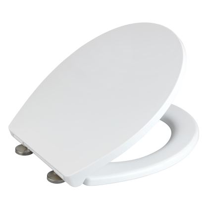 WENKO 24516100-WC toalettsits 300/350 kg, 37x44,5 cm, vit/silver