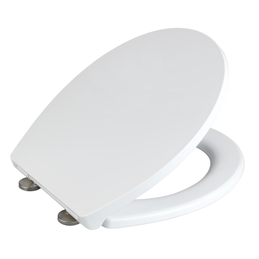 WENKO 24516100-WC toalettsits 300/350 kg, 37x44,5 cm, vit/silver
