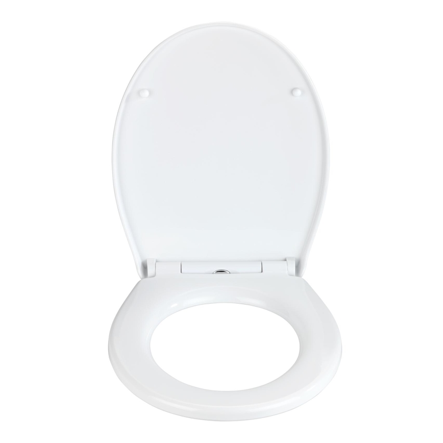 WENKO 24516100-WC toalettsits 300/350 kg, 37x44,5 cm, vit/silver