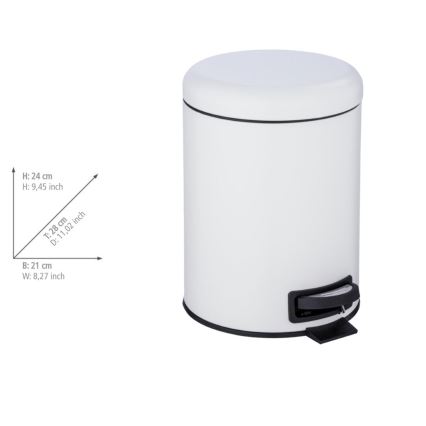 WENKO 24678100 - Korg LEMAN 21x24 cm vit/svart