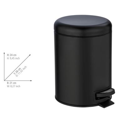 WENKO 24681100 - Korg LEMAN 21x24 cm svart