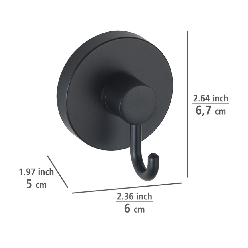 WENKO 24730100-krok VACUUM-LOC rund svart 6 x 6,7 cm