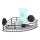 WENKO 24735100-Hylla VACUUM-LOC rund svart 35x22,5 cm
