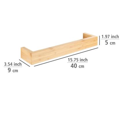 WENKO 24741100 - Handdukshållare BAMBUSA 40x9 cm brun