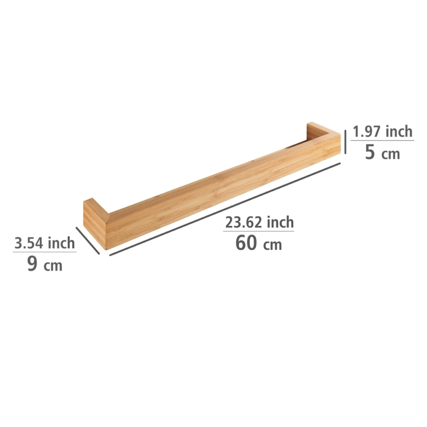 WENKO 24744100 - BAMBUSA-hylla 60x9 cm brun