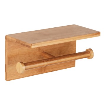 WENKO 24745100 - Toalettpappershållare BAMBUSA 25x13 cm brun