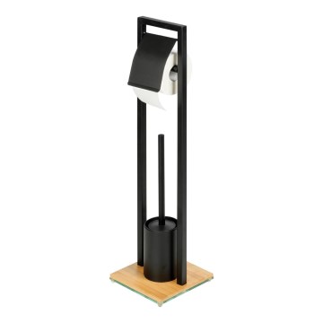 WENKO 24751100 - WC-set BAMBU⁠SA 18x72,5 cm svart/brun