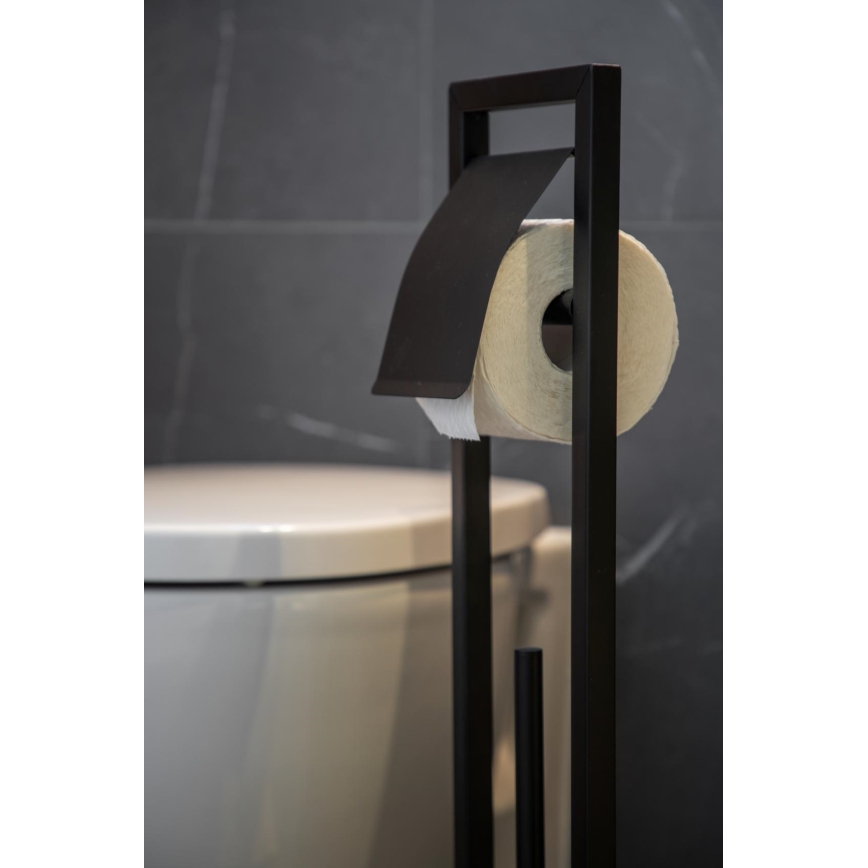 WENKO 24751100 - WC-set BAMBU⁠SA 18x72,5 cm svart/brun