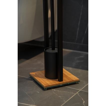 WENKO 24751100 - WC-set BAMBU⁠SA 18x72,5 cm svart/brun