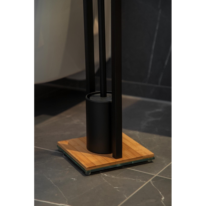 WENKO 24751100 - WC-set BAMBU⁠SA 18x72,5 cm svart/brun