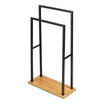 WENKO 24752100 - Handdukshållare BAMBUSA 46x80 cm svart/brun