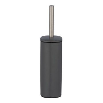 WENKO 24777100 - WC-set ALASSIO 9,3x39,2 cm rostfritt stål/grå