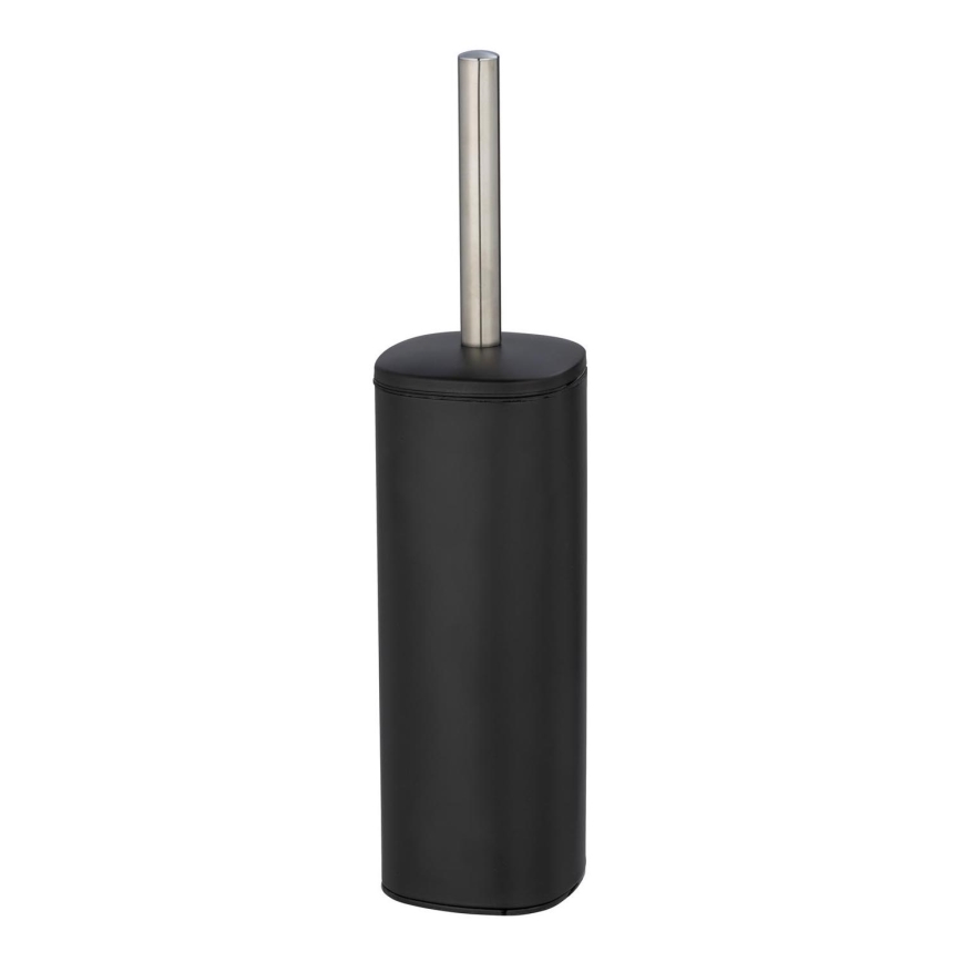 WENKO 24778100 - Toalettborste ALASSIO 9,3x39,2 cm rostfritt stål/svart