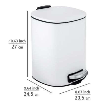 WENKO 24779100 - Korg ALASSIO 20,5x27 cm vit/svart