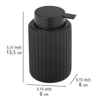 WENKO 24804100 - Tvåldispenser BELLUNO 8x13,5 cm svart