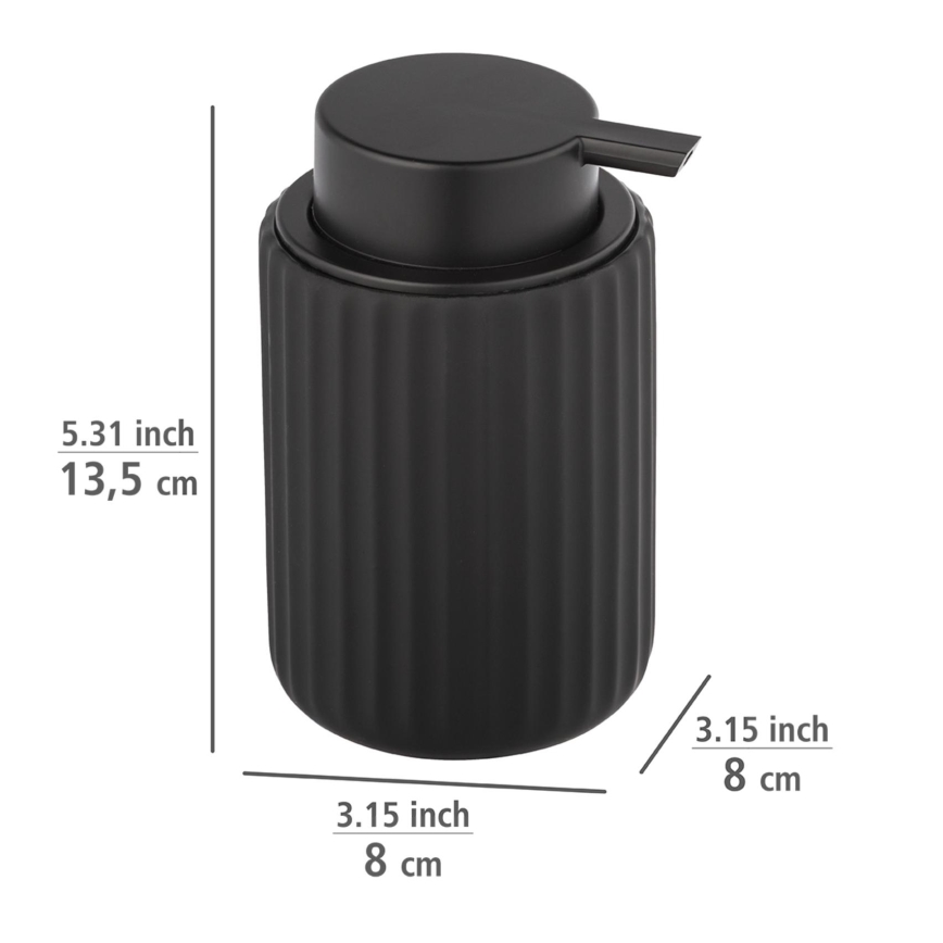WENKO 24804100 - Tvåldispenser BELLUNO 8x13,5 cm svart