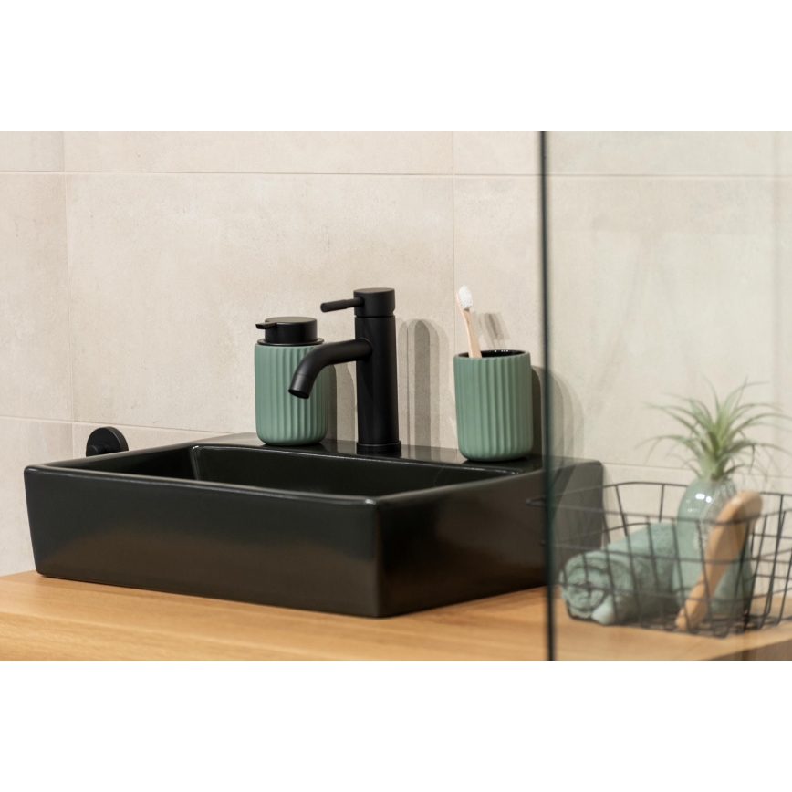 WENKO 24807100 - Tvålpump BELLUNO 8x13,5 cm grön/svart