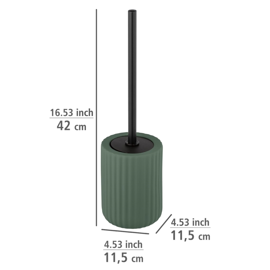 WENKO 24808100 - WC-borste BELLUNO 11,5x42 cm grön/svart