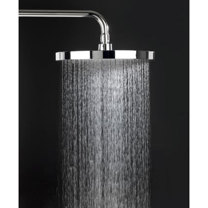 WENKO 24910100 - Duschhuvud SOFTWATER 26x26 cm blank krom/svart